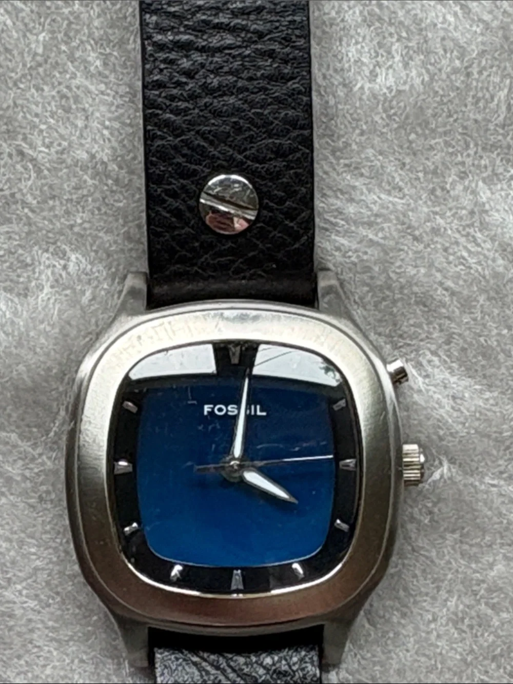 Rare Fossil Big Tic Kaleido Watch jr-8124 Changing Green to Blue Face